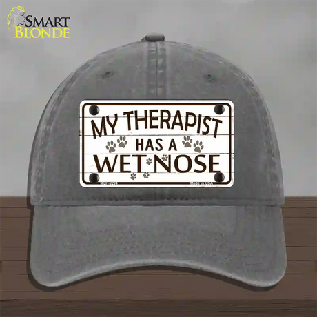 My Therapist Novelty License Plate Hat Unconstructed Cotton / Charcoal