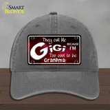 They Call Me Gigi Novelty License Plate Hat Unconstructed Cotton / Charcoal