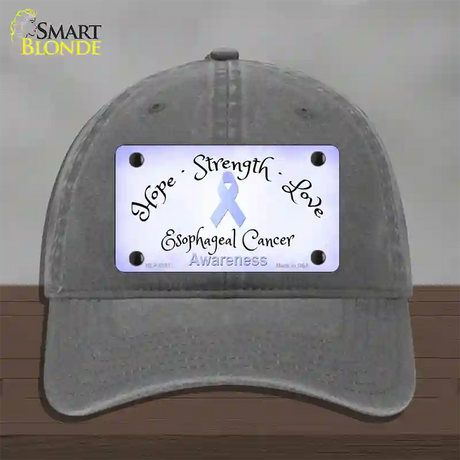 Esophageal Cancer Ribbon Novelty License Plate Hat Unconstructed Cotton / Charcoal