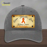 Kidney Cancer Ribbon Novelty License Plate Hat Unconstructed Cotton / Charcoal