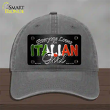 Everyone Loves An Italian Girl Novelty License Plate Hat Unconstructed Cotton / Charcoal