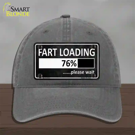 Fart Loading Novelty License Plate Hat Unconstructed Cotton / Charcoal