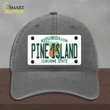 Pine Island Novelty License Plate Hat Unconstructed Cotton / Charcoal