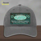 Poppys Place Novelty License Plate Hat Unconstructed Cotton / Charcoal