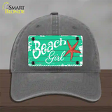 Beach Girl Novelty License Plate Hat Unconstructed Cotton / Charcoal