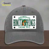 Bonita Springs Florida Novelty License Plate Hat Unconstructed Cotton / Charcoal