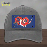 Dragon Novelty License Plate Hat Unconstructed Cotton / Charcoal