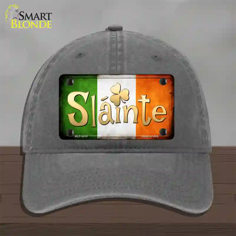 Slainte Novelty License Plate Hat Unconstructed Cotton / Charcoal