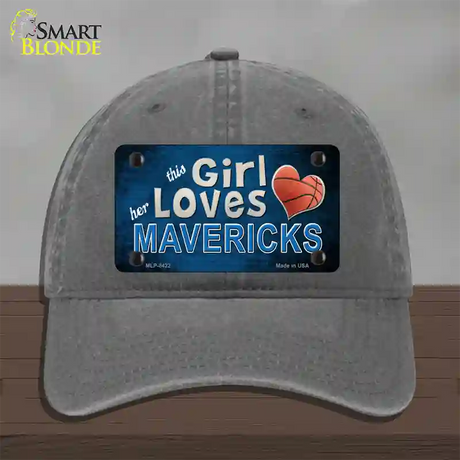 This Girl Loves Her Mavericks Novelty License Plate Hat Unconstructed Cotton / Charcoal