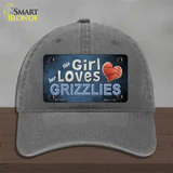 This Girl Loves Her Grizzlies Novelty License Plate Hat Unconstructed Cotton / Charcoal