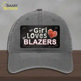 This Girl Loves Her Blazers Novelty License Plate Hat Unconstructed Cotton / Charcoal