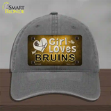 This Girl Loves Her Bruins Novelty License Plate Hat Unconstructed Cotton / Charcoal