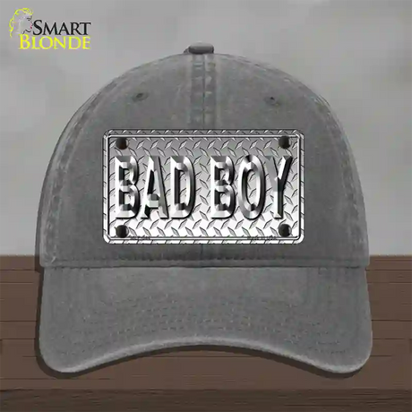 Bad Boy Diamond Novelty License Plate Hat Unconstructed Cotton / Charcoal