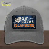 This Girl Loves Her Islanders Novelty License Plate Hat Unconstructed Cotton / Charcoal