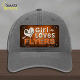 This Girl Loves Her Flyers Novelty License Plate Hat Unconstructed Cotton / Charcoal