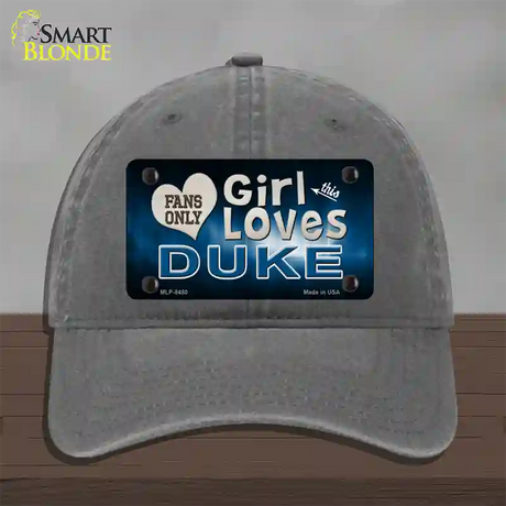 This Girl Loves Duke Novelty License Plate Hat Unconstructed Cotton / Charcoal