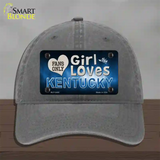 This Girl Loves Kentucky Novelty License Plate Hat Unconstructed Cotton / Charcoal