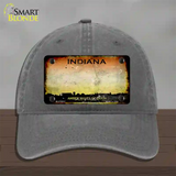 Indiana Rusty State Novelty License Plate Hat Unconstructed Cotton / Charcoal