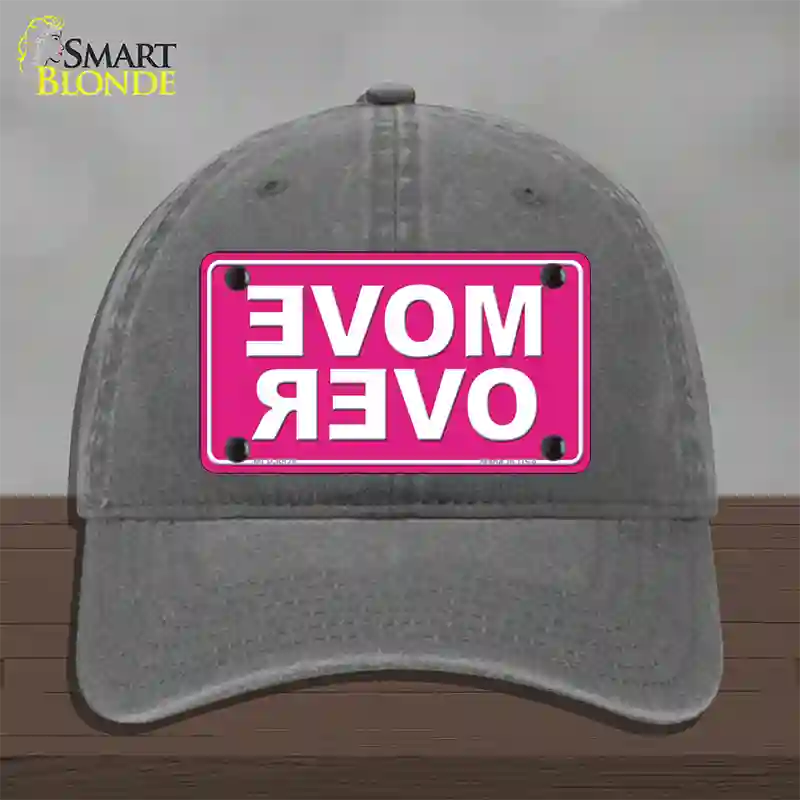 Move Over Pink Novelty License Plate Hat Unconstructed Cotton / Charcoal