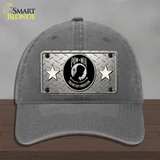 POW MIA Diamond Novelty License Plate Hat Unconstructed Cotton / Charcoal