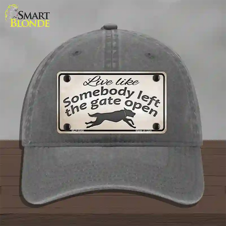 Gate Open Novelty License Plate Hat Unconstructed Cotton / Charcoal