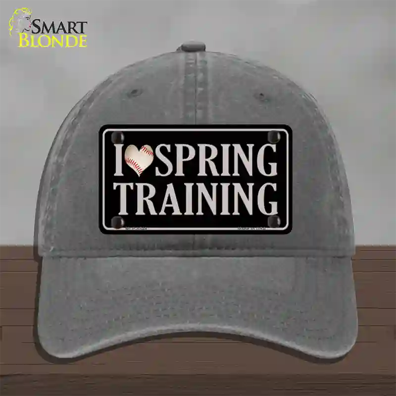 I Love Spring Training Novelty License Plate Hat Unconstructed Cotton / Charcoal