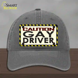 Caution Gay Driver Novelty License Plate Hat Unconstructed Cotton / Charcoal