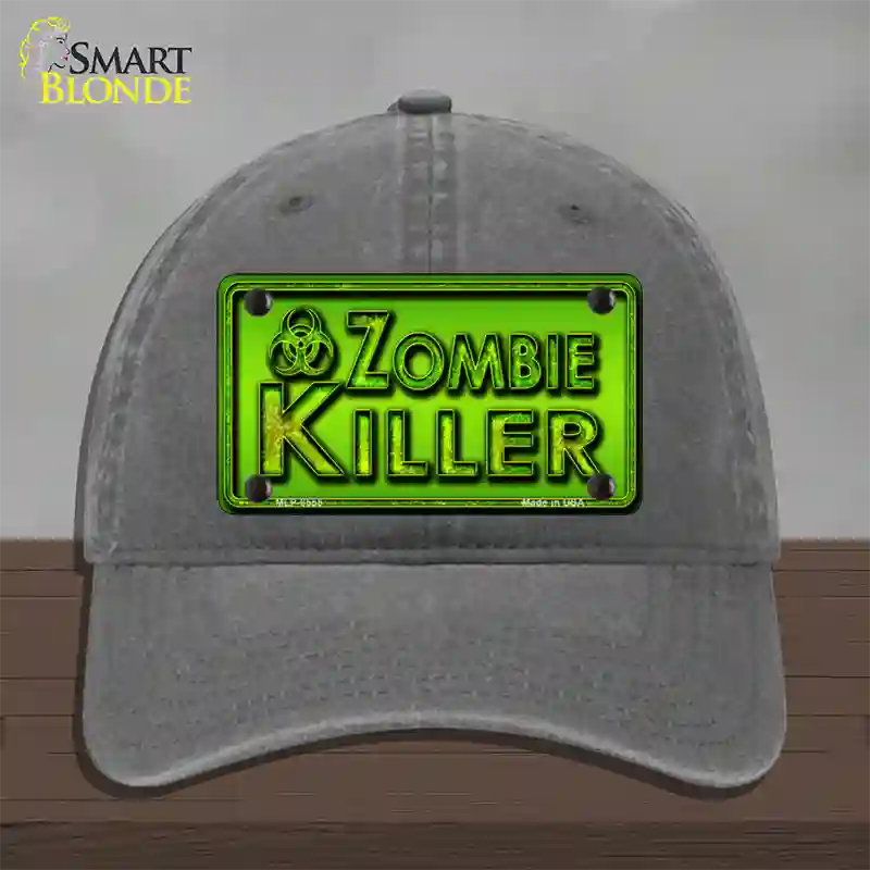 Zombie Killer Novelty License Plate Hat Unconstructed Cotton / Charcoal