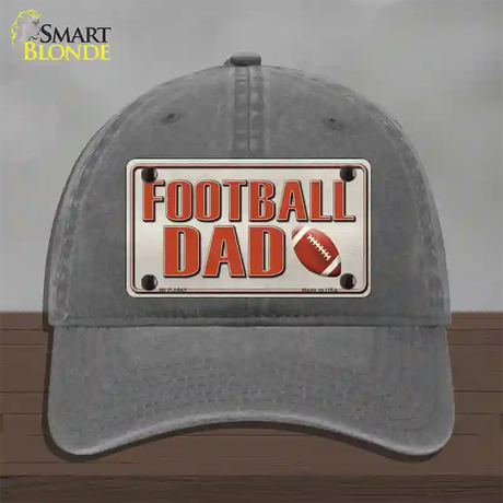 Football Dad Novelty License Plate Hat Unconstructed Cotton / Charcoal