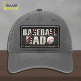 Baseball Dad Novelty License Plate Hat Unconstructed Cotton / Charcoal