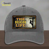 The High Life Novelty License Plate Hat Unconstructed Cotton / Charcoal