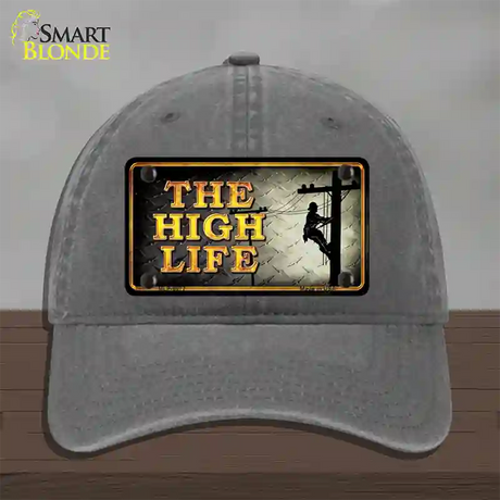 The High Life Novelty License Plate Hat Unconstructed Cotton / Charcoal