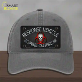 Response Vehicle Novelty License Plate Hat Unconstructed Cotton / Charcoal