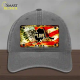 Alaska Love Novelty License Plate Hat Unconstructed Cotton / Charcoal