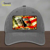 Delaware Love Novelty License Plate Hat Unconstructed Cotton / Charcoal