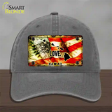 Hawaii Love Novelty License Plate Hat Unconstructed Cotton / Charcoal