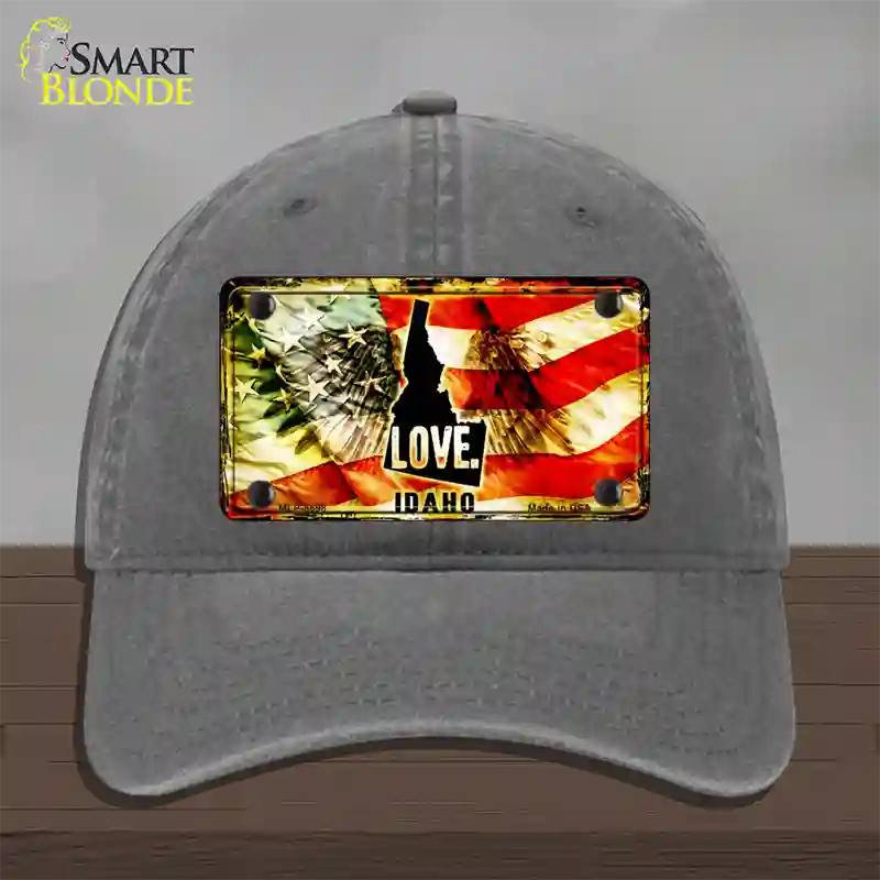 Idaho Love Novelty License Plate Hat Unconstructed Cotton / Charcoal