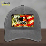 Louisiana Love Novelty License Plate Hat Unconstructed Cotton / Charcoal