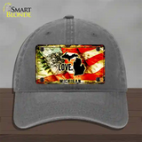 Michigan Love Novelty License Plate Hat Unconstructed Cotton / Charcoal