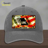 Missouri Love Novelty License Plate Hat Unconstructed Cotton / Charcoal