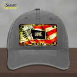 Montana Love Novelty License Plate Hat Unconstructed Cotton / Charcoal