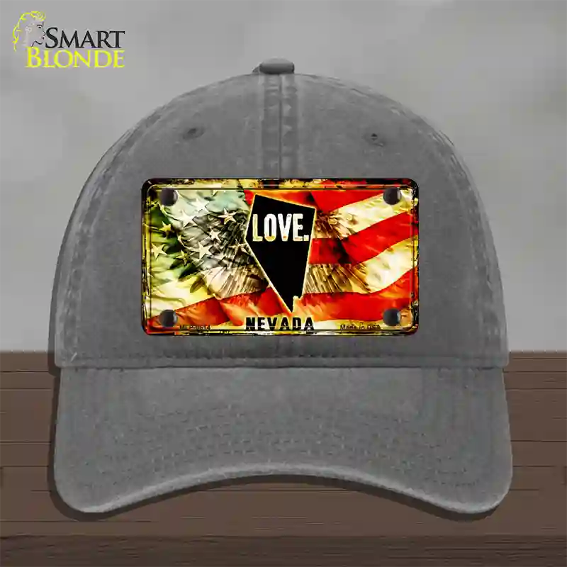 Nevada Love Novelty License Plate Hat Unconstructed Cotton / Charcoal