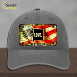 New Mexico Love Novelty License Plate Hat Unconstructed Cotton / Charcoal