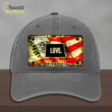 North Dakota Love Novelty License Plate Hat Unconstructed Cotton / Charcoal