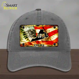 Virginia Love Novelty License Plate Hat Unconstructed Cotton / Charcoal