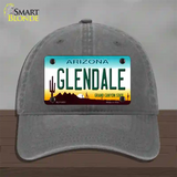 Glendale Arizona Novelty License Plate Hat Unconstructed Cotton / Charcoal