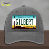 Gilbert Arizona Novelty License Plate Hat Unconstructed Cotton / Charcoal