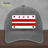 Washington DC Flag Novelty License Plate Hat Unconstructed Cotton / Charcoal