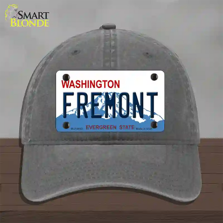 Fremont Washington Novelty License Plate Hat Unconstructed Cotton / Charcoal