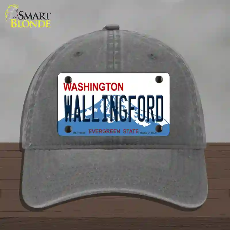 Washington Wallingford Novelty License Plate Hat Unconstructed Cotton / Charcoal